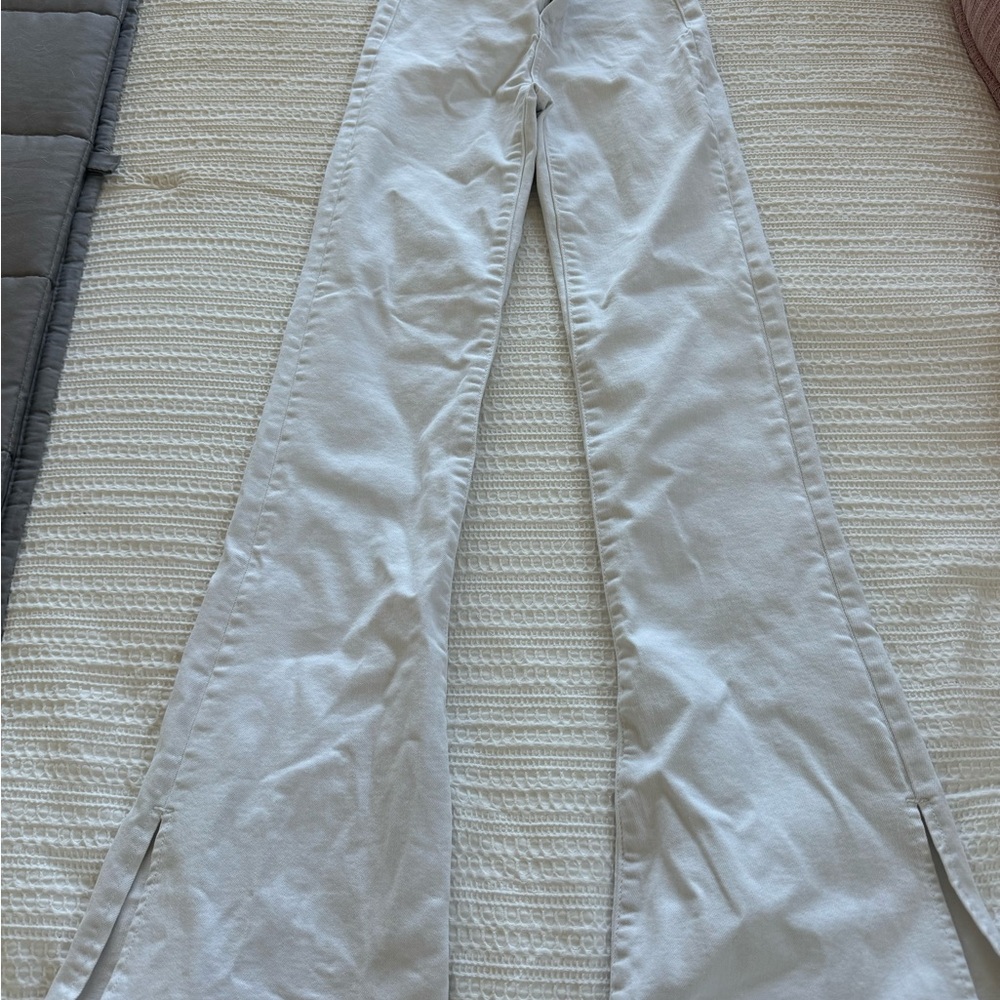 American Eagle White Flared Jeans
